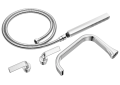 Brizo® T70367-PC Tub Filler Trim, 1.75 gpm Flow Rate, 8 in Center, Chrome, 3 Handles, Import