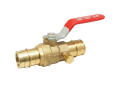 Red and White 5015ABD-3/4 Lead Free Brass 3/4 inch PEX x 3/4 inch PEX Full Port Ball Valve with Drain
