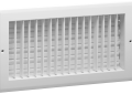 Hart and Cooley A618MS-124-W 12" x 4" Aluminum Straight Blade Ceiling / Wall Register with Multi-Shutter Damper - White
