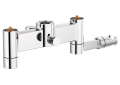 Brizo® T70310-PCLHP Kintsu™ Tub Filler Body Assembly, 12 gpm at 60 psi Flow Rate, 8 in Center, Polished Chrome, 2 Handles, Import