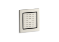 Kohler® 8002-SN WaterTile® Square Body Spray With Soothing Spray, Number of Spray Type: 1, Full Spray, 2.5 gpm Max Flow, Wall Mount