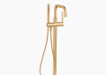 Kohler K-T97328-4-2MB Purist(R) Floor-Mount Bath Filler Trim with Handshower - Vibrant Brushed Moderne Brass