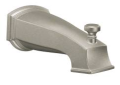 Moen® S3859BN Diverter Tub Spout, Rothbury™, 7-5/8 in L, For Use With Rothbury™ ExactTemp® TS8115 Thermostatic Shower Trim, 1/2 in Slip-Fit Connection, Metal, Brushed Nickel, Domestic