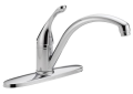 DELTA® 140-DST Collins™ Kitchen Faucet, 1.8 gpm Flow Rate, 8 in Center, Swivel Spout, Polished Chrome, 1 Handles, Domestic