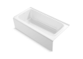 Kohler® 25834-LA-0 Avec™ Bathtub, Soaker, 72 in L x 36 in W, Left Drain, White