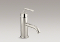 Kohler 14402-4A-SN Single-Control Lavatory Faucet, Straight Lever Handle