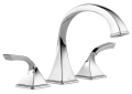 Brizo® T67330-PC Roman Tub Trim, Virage®, 20 gpm Flow Rate, 10 to 16 in Center, Polished Chrome, 2 Handles, Function: Traditional, Import