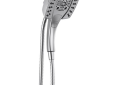 DELTA® 58474-PR25 In2ition® 2-in-1 Universal Shower With H2Okinetic® Technology, 5 Shower Head, 2.5 gpm Flow Rate, 60 to 82 in L Hose, Lumicoat™ Polished Chrome, Import
