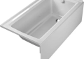 Duravit 700353000000090 60 inch x 32-1/8 inch x 20-1/2 inch Architec Bath Tub with Right-Hand Drain - White