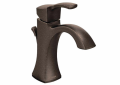 Moen® 6903ORB Centerset Bathroom Faucet, Voss™, 1.5 gpm Flow Rate, 4.68 in H Spout, 1 Handle, Metal Pop-Up Drain, 1 Faucet Hole, Oil Rubbed Bronze, Function: Traditional