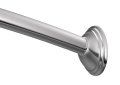 Moen® CSR2155CH Curved Shower Rod, 1 in Dia x 5 ft L Rod/Track, Stainless Steel, Polished Chrome, Import