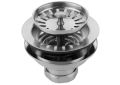 Jaclo® 2804-SN Adjustable Contemporary/Modern Sink Strainer, 4-3/8 in OAL, Solid Brass, Satin Nickel, Domestic