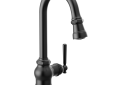 Moen® S52003BL Paterson™ Pulldown Bar Faucet, 1.5 gpm Flow Rate, Matte Black, 1 Handles, 1 Faucet Holes, Domestic