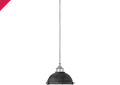 Hinkley® 4834DZ-PN Fletcher Traditional Small Pendant, (2) Lamps LED Lamp, 120 V, Aged Zinc with Polished Nickel accents Housing