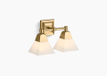 Kohler K-23687-BA02-BGL Memoirs(R) Two-Light Sconce - Vibrant Moderne Brushed Gold