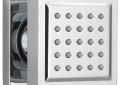 Brizo® 84121-PC Touch-Clean® Adjustable Square Body Spray, (1) Full Spray, 2 gpm Maximum, Surface Mount, Import