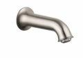 Hansgrohe 14148821 Talis C Tub Spout, 5-5/8 in L x 1-3/8 in H, Solid Brass, Brushed Nickel, Import