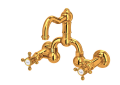 Rohl A1418XMIB-2 Acqui Wall Mount Bridge Bathroom Faucet - Italian Brass