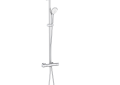 GROHE 26726000 Euphoria® Thermostatic Shower System, 12-3/16 in Dia Shower Head, 1-Function Shower Head, 1.75 gpm Flow Rate, StarLight® Polished Chrome