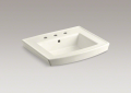 Kohler 2358-8-96 Archer (R) Pedestal Bathroom Sink with 8" Widespread Faucet Holes