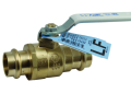 Apollo 77VLF-105-01 Lead Free Brass 1 inch Press x 1 inch Press Full Port Ball Valve