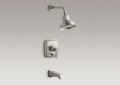 Kohler T16233-4-BN Rite-Temp(R) Bath and Shower Faucet, Lever Handle