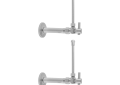 Jaclo® 615-2-62-PCH 1/4 Turn Angle Pattern Contemporary/Modern Complete Faucet Supply Kit With Contempo Lever Handle, 8 Pieces, Solid Brass, Domestic