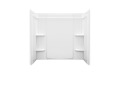 Sterling 71374100-0 60 inch x 30 inch x 73 inch Ensemble Medley Series Shower Wall Set - White