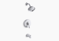 Kohler K-TS12007-4-CP Fairfax Rite-Temp Bath and Shower Valve Trim - Polished Chrome