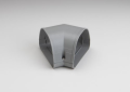 Rectorseal 84352 Fortress LKF-122-G 4-1/2 inch PVC Lineset Cover Flat 45 Degree Elbow - Gray