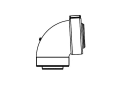 APCOM 100266132 90 deg Elbow, For Use With Model ATI 110C, ATI 310C and ATI 510C Residential Gas Water Heater