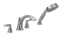 Moen® T924 T924 Brantford™ Widespread Tub Faucet, 10 in Center, Chrome, 2 Handles, Function: Traditional, Yes, Domestic