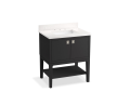 Kohler(R) K-35025-DWG Seagrove(R) by Studio McGee 30" Bathroom Vanity Cabinet with Sink and Quartz Top - Ferrous Grey