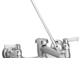 Elkay® LKB940C Service/Utility Faucet, Wall Mount, 2 Handles, 8 in Center, 4 gpm Flow Rate, Polished Chrome