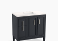 Kohler K-33545-ASB-1WX Southerk(R) 36" Bathroom Vanity Cabinet with Sink and Quartz Top - Slate Grey