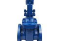 Red and White 421-3 Cast Iron 3 inch Flange x 3 inch Flange Outside Stem and Yoke Gate Valve
