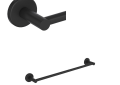 ROHL LO118MB Lombardia Wall Mount 18" Single Towel Bar - Matte Black