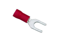 IDEAL® 83-7121 Insulated Vinyl Spade Terminal, 22 to 18 AWG, 8 in Stud, Tin Plated Brass