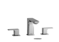 RIOBEL EQ08C EQ08 Equinox Bathroom Faucet, 1.3 gpm Flow Rate, 3.78 in H Spout, 16 in Center, Chrome, 2 Handles, Push Button Drain, Import