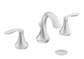 Moen T6420 Eva Two Handle Widespread Bathroom Faucet - Chrome
