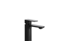RIOBEL EQS01BK EQS01 Equinox Single Hole Bathroom Faucet, 1.2 gpm Flow Rate, 4.5 in H Spout, 1 Handles, Pop-Up Drain, 1 Faucet Holes, Black