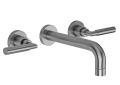 Jaclo® 9880-W-WT459-TR-AB Wall Faucet, 1.5 gpm Flow Rate, 2-3/8 in H Spout, Antique Brass, 2 Handles