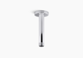 Kohler K-26320-CP Statement(R) 6" Ceiling-Mount Single-Function Rainhead Arm and Flange - Polished Chrome