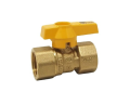 Red and White 5200-3/4 Brass 3/4 inch Female x 3/4 inch Female Lever Handle Gas Ball Valve