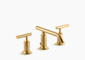Kohler K-14410-4-2MB Purist(R) Widespread Bathroom Sink Faucet with Low Lever Handles and Low Spout - Vibrant Brushed Moderne Brass