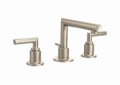 Moen® TS43002BN Arris™ Widespread Bathroom Faucet, 1.5 gpm Flow Rate, 5-3/4 in H Spout, 8 to 16 in Center, Brushed Nickel, 2 Handles, Pop-Up Drain, Domestic
