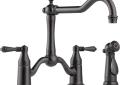 Brizo 62536LF-RB Tresa Two Handle Widespread Bridge Kitchen Faucet with Side Spray - Venetian Bronze