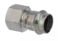Viega 80105 ProPress 1-1/4 inch Press x 1-1/4 inch Female Type 316 Stainless Steel Adapter with EPDM Sealing Element