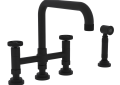 Rohl® A3358IWWSMB-2 Campo Transitional Kitchen Faucet, 1.5 gpm Flow Rate, Matte Black