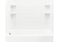 Sterling 71120110-0 60 inch x 32 inch x 74 inch Ensemble Series Tile Tub and Shower with Left-Hand Drain- White